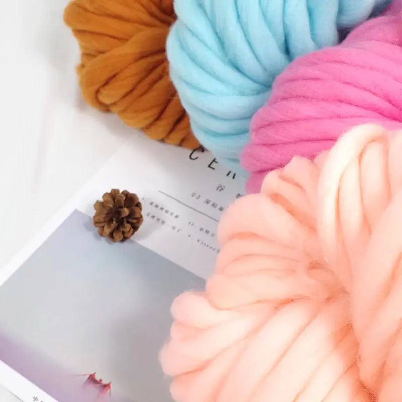 冰岛毛 羊毛毡 围巾材料戳戳 动物窝 粗毛线手工编织 线团编织