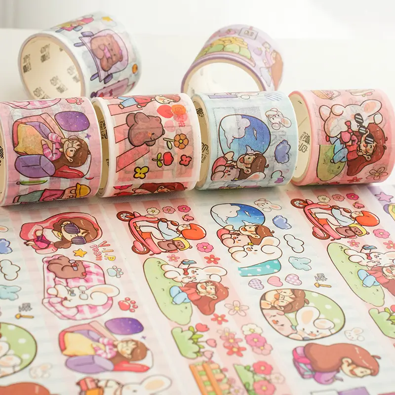 意鸟和纸胶带 hai!盒装胶带二季 清新可爱人物手帐素材4款