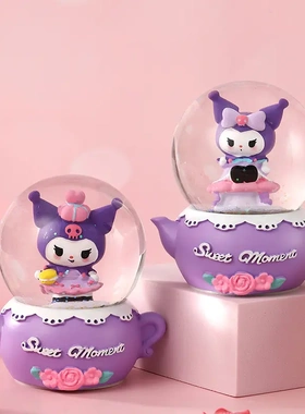 新款创意盲盒多款水球发光桌面树脂摆件少儿生日礼品潮玩水球