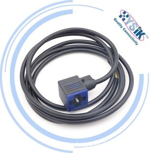 DV24V 防尘防水电磁阀线圈插头 带灯带二级管保护插头