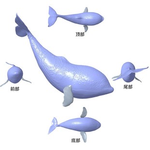主题场馆发光仿真鲸鱼动物雕塑鱼造型美陈装饰空间摆件氛围造型