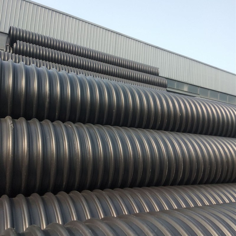 安徽宿州厂家直销钢带管专业制作HDPE钢带增强螺旋波纹管排水排污