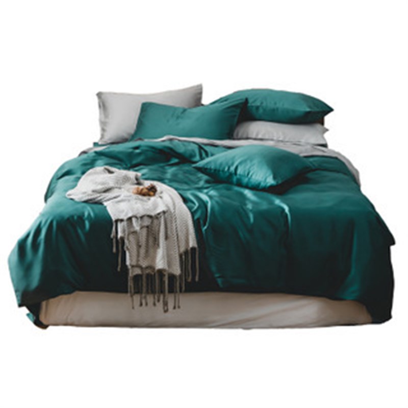 轻奢丝滑60支天丝四件套裸睡被套床单春夏季冰丝简约纯色床上用品