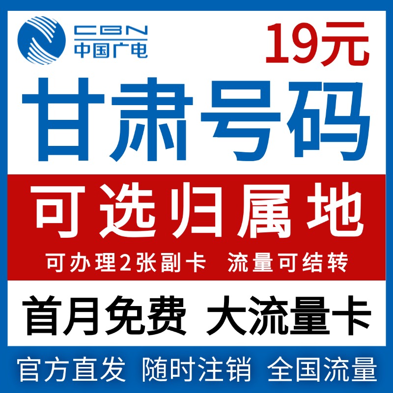 甘肃归属地天水武威张掖平凉酒泉庆阳定西陇南流量卡电话卡手机卡