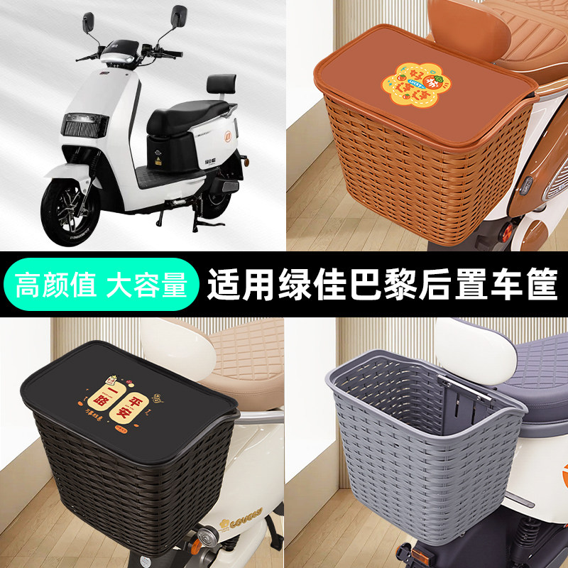 适用绿佳巴黎N28电瓶电动车后备箱后尾箱储物大容量支架配件大全