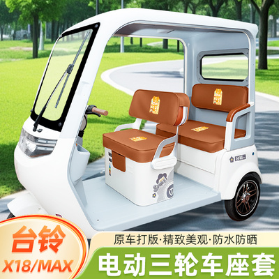 台铃X18/MAX电动三轮车座套坐垫套脚垫地垫厚款全包四季通用装饰