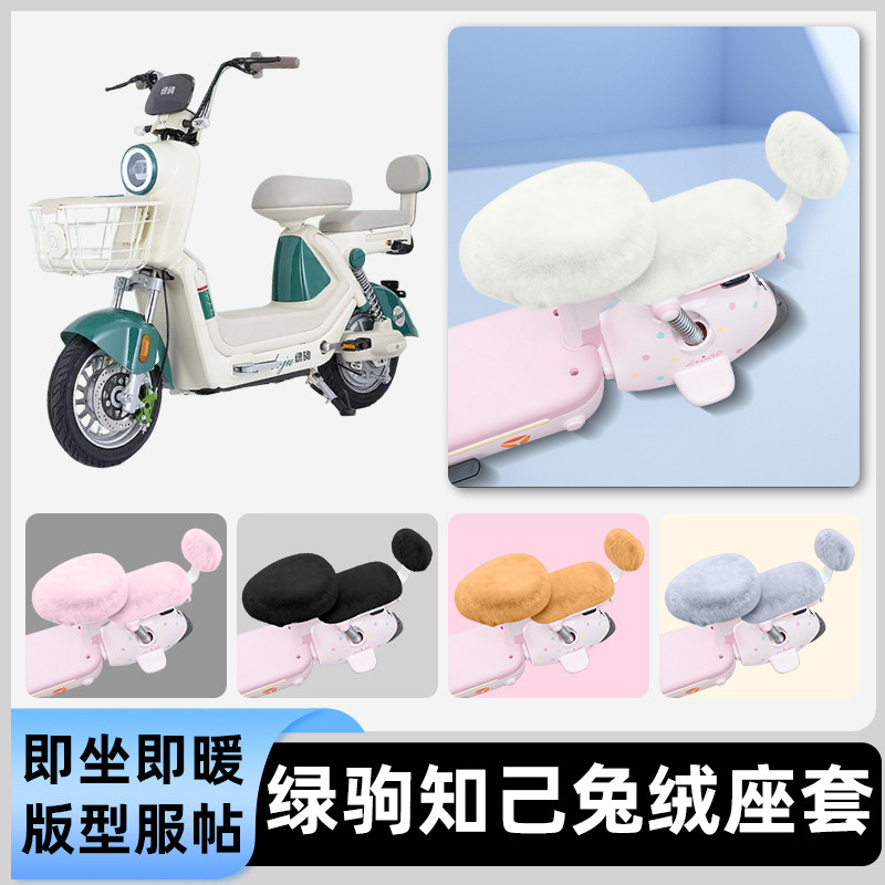 适用绿驹知己电瓶电动车冬座套坐垫套座位防雨罩防水防晒装饰配件