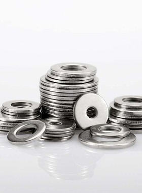 304不锈钢加大加厚平垫圈圆形GB97/BG96螺丝垫片薄介子M1.6M3M4M5