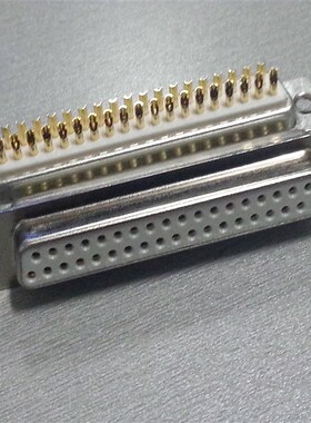 矩形实心DB37孔母座接插件车针DSUB连接器焊线式母头镀金3u