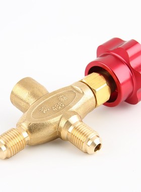 鸿森HS-488公制压力表阀检漏表冷媒表加液阀三通表阀25KG加液表阀