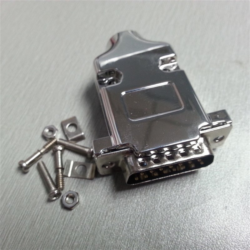 优质DB15pin HDB26 3W3 3V3 公母锌合金屏蔽壳 7W2针金属装配外壳