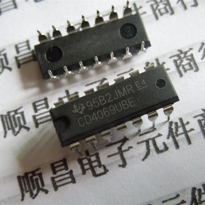 IC集成 CD4069UBE 全新 集成电路 DIP-14 CD4069 4069