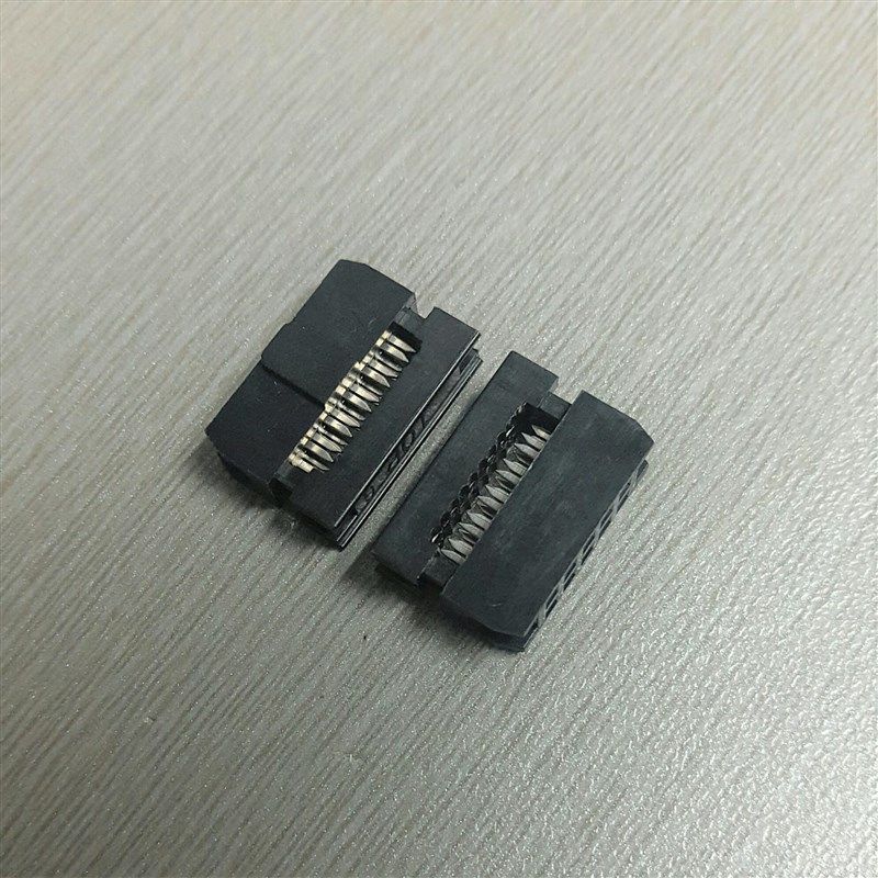 ISP插头 FC10PIN连接器 简牛2*5PIN插座 中压盖+主体 间距2.0mm