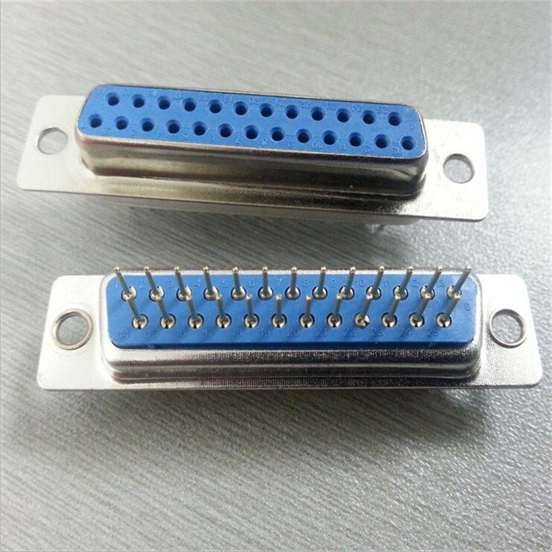 优质D-SUB连接器直插DP25PIN母座电脑并口25孔立式矩形DB母带螺丝