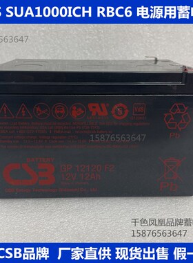 全新Smart UPS SUA1000ICH电源用电池GP12120F2 RBC6 ups电瓶原装