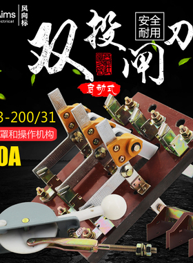 HS13B-200/31双投三极刀开关 开启式隔离开关闸刀 加厚铜刀闸200A