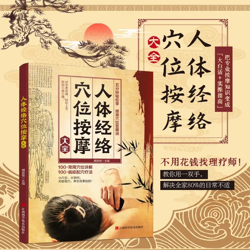 人体经络穴位按摩大全人体经络穴位标准图册正版书籍准确找经络穴位按摩家庭实用养生图解手法推拿按摩手册人体经络穴位图解书籍