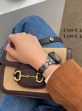 质感出众适用ApplewatchS8Ultra苹果iwatch7代654321菱形金属手表