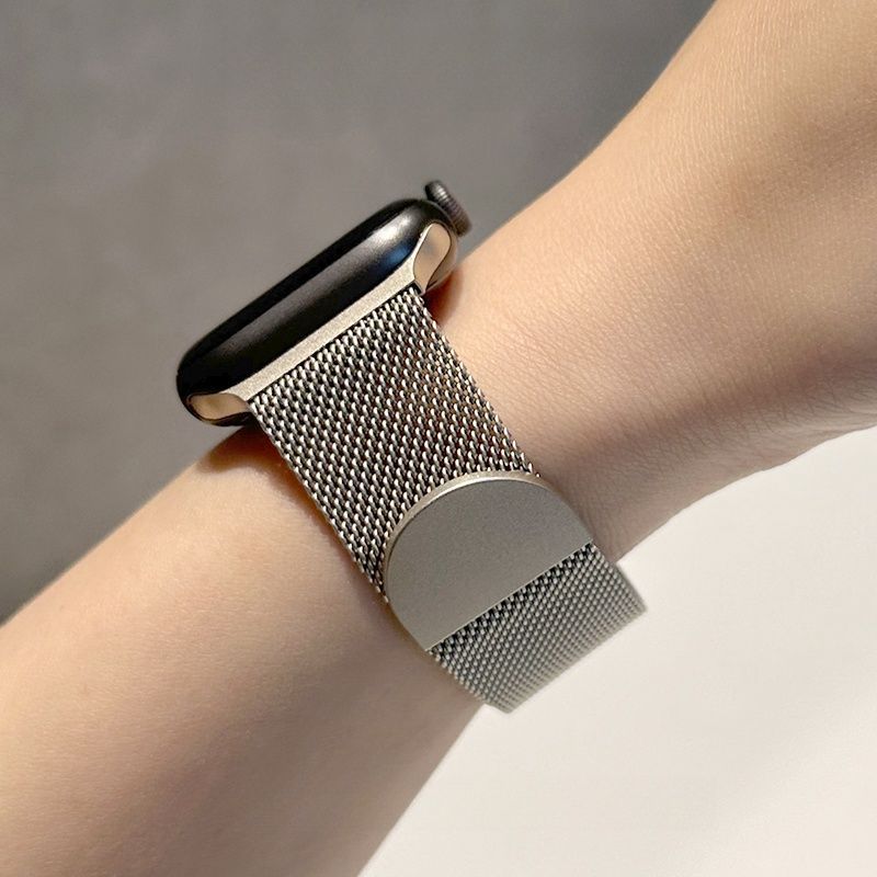 适用applewatch表带S9苹果手表S10表带米兰尼斯磁吸iwatchS8/7/se