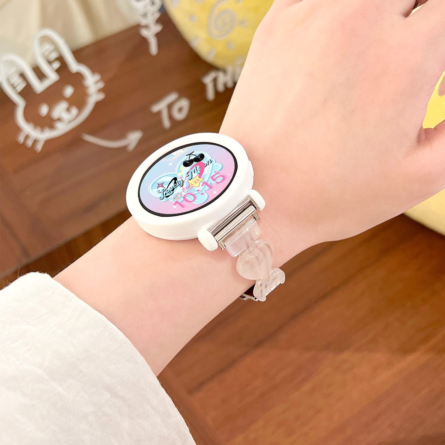 爱心树脂帆布牛仔适用于OPPO watch X2 MINI表带细新款夏季女款