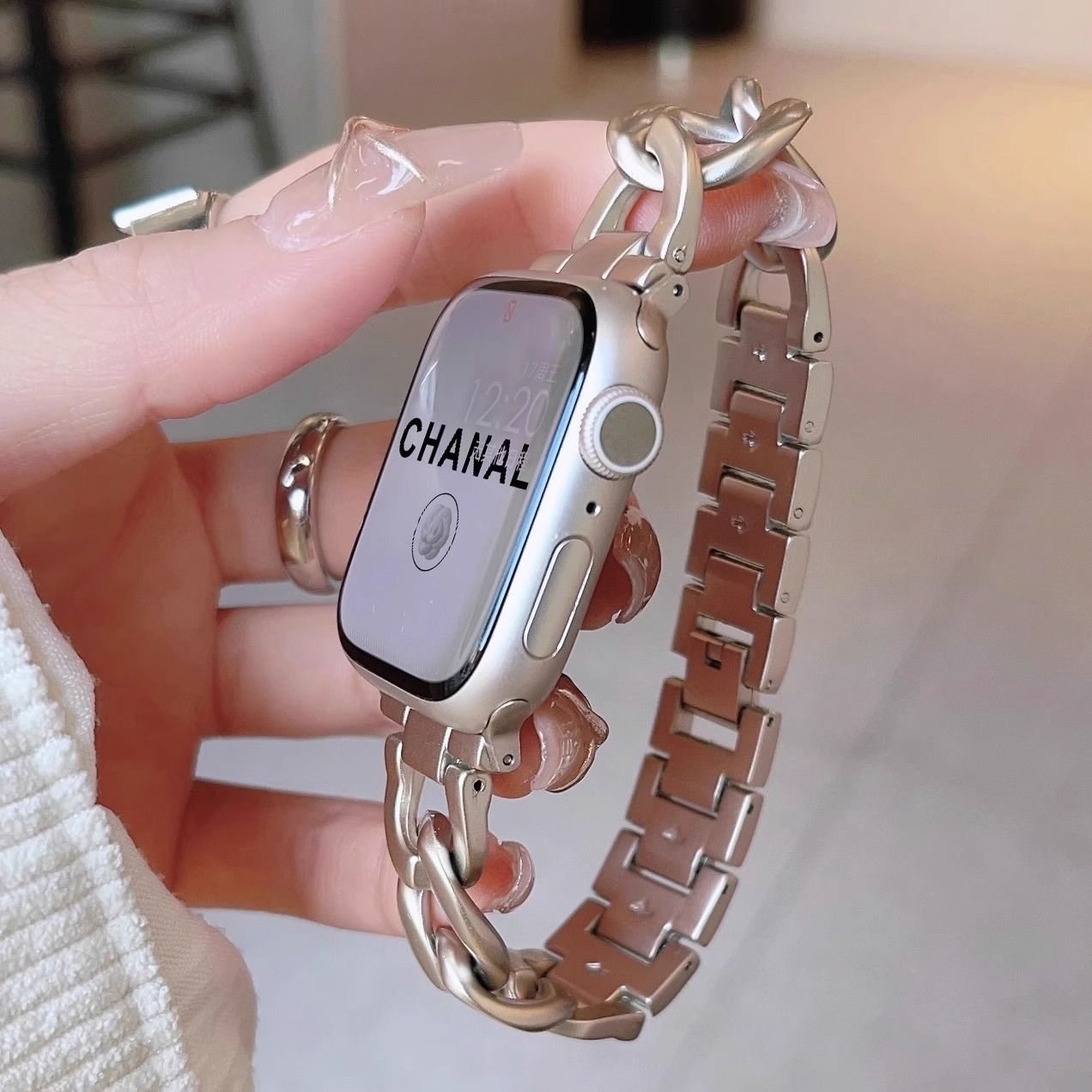 星光链条不锈钢oppo手表watch3/2/X/3pro/4pro表带金属男女se适用