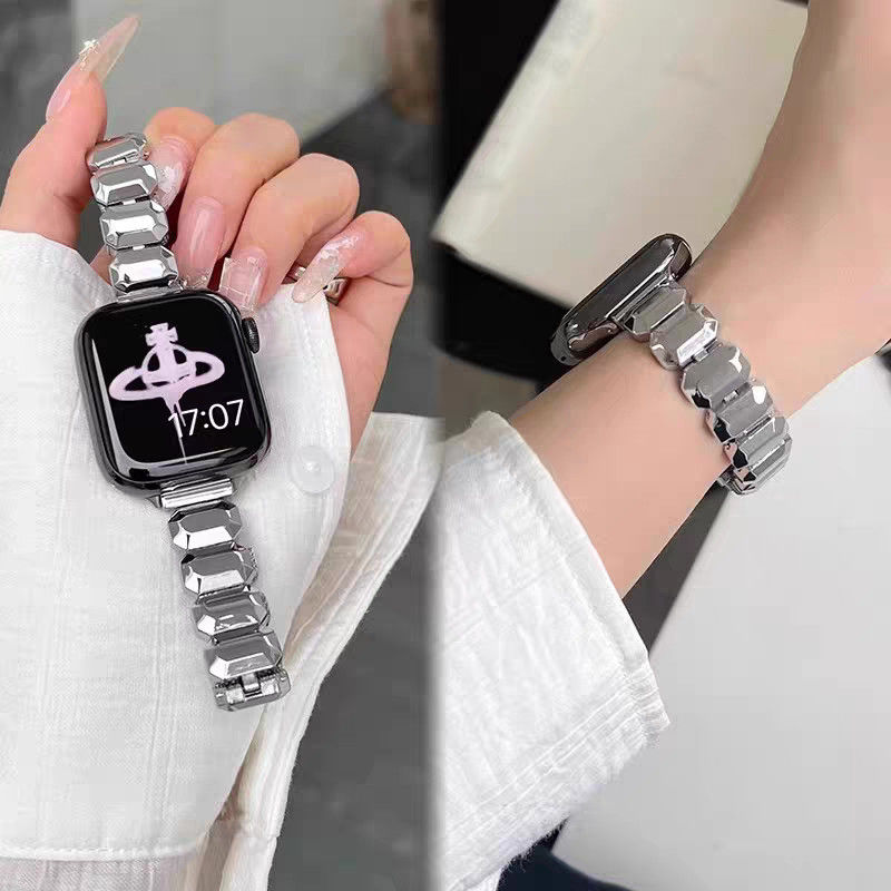 方糖金属适用OPPO Watch4pro表带X2MINI男女百搭3/se蝴蝶高级夏天