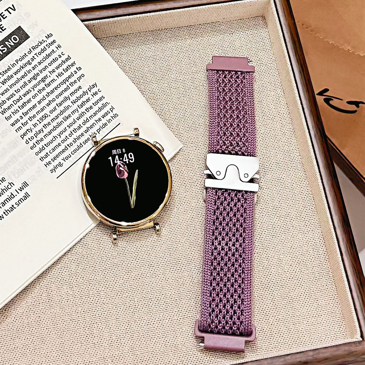 OPPO Watch X2手表表带适用X2MINI新款夏季镂空透气针织尼龙伞扣