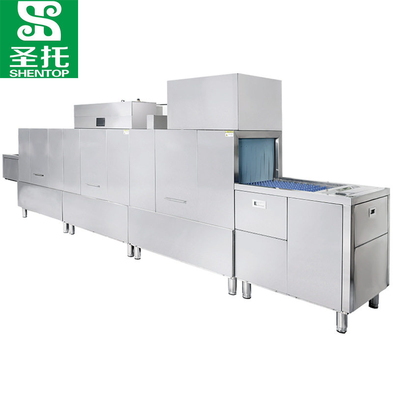 圣托商用长龙式洗碗机自动双喷淋带烘干隧道式清洗机履带式洗碟机,厨房电器,其他商用厨电,淘宝优惠券,粉丝福利购,淘宝优惠卷
