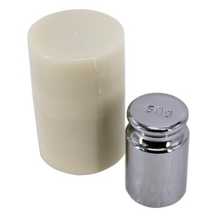 M1级电子秤天平称标准校准家用 钢镀铬法码 50g连体砝码 带环保筒