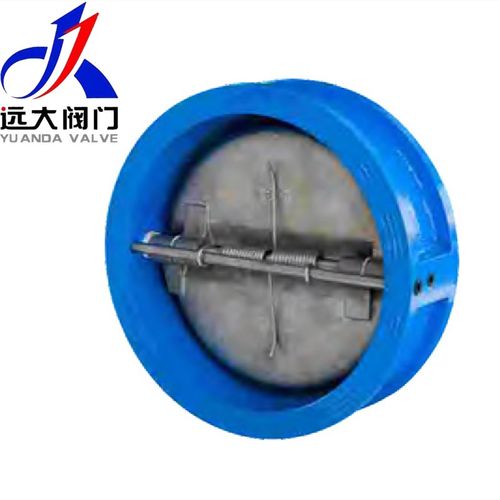 河北远大阀门DH77X-10/16铸铁对夹止回阀消防水管蝶式双瓣单向阀
