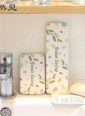 悠然见创意风景卡通硅藻泥卫生间装饰品肥皂托家居桌面速干防滑垫