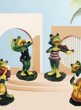 青蛙乐队摆件雕像音乐树脂工艺品礼品饰品居家摆件装饰音乐会礼品