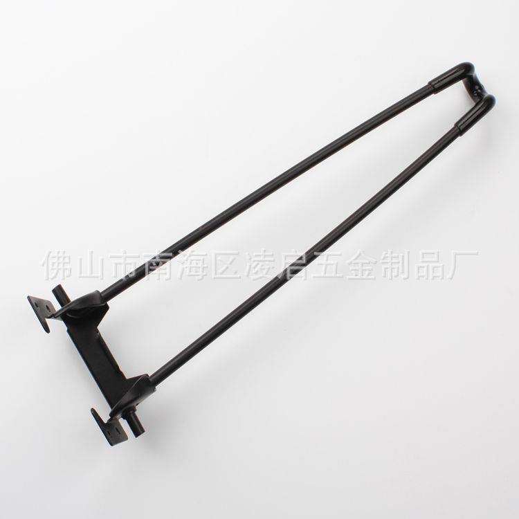 供应345mm高猫脚 桌腿折叠脚铁线脚桌子支撑脚 简易椅子折叠脚