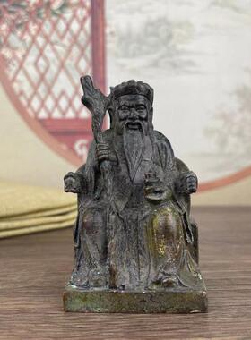 合金铜福德正神土地公神像仿古铜摆件家居饰品客厅店铺摆设工艺品