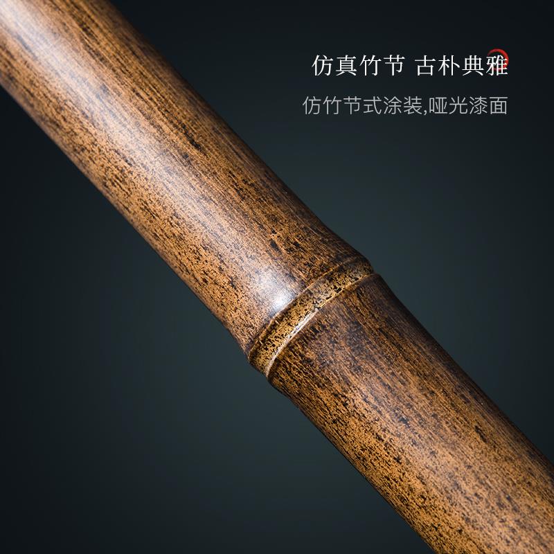 空钩悟道仿竹碳素超硬超轻2.1/2.4M插接式并继玉柄抄鱼抄网竿