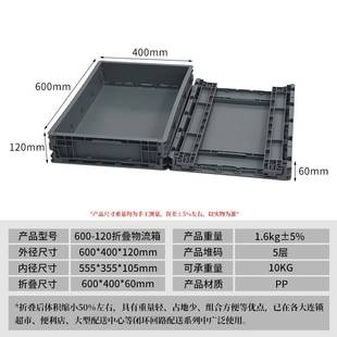 中卡可折叠物流箱多功能加厚塑料周转箱汽配运输胶箱厂家现货