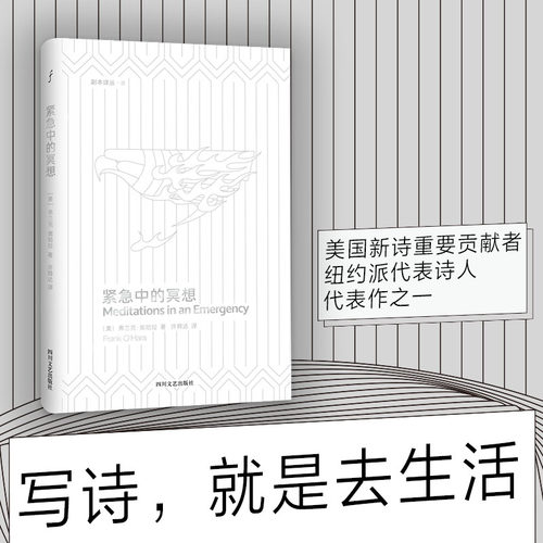 正版新书 紧急中的冥想 (美)弗兰克·奥哈拉(Frank O Hara) 著 许舜达 译 四川文艺出版社