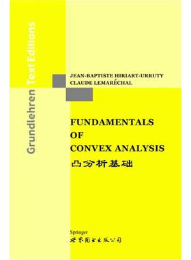 正版新书 凸分析基础(英文本) Jen-Baptiste 世界图书出版公司
