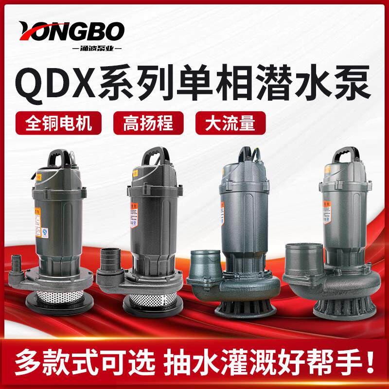 潜水泵220v高扬程家用井水农用灌溉抽水泵大流量清水泵3寸4寸