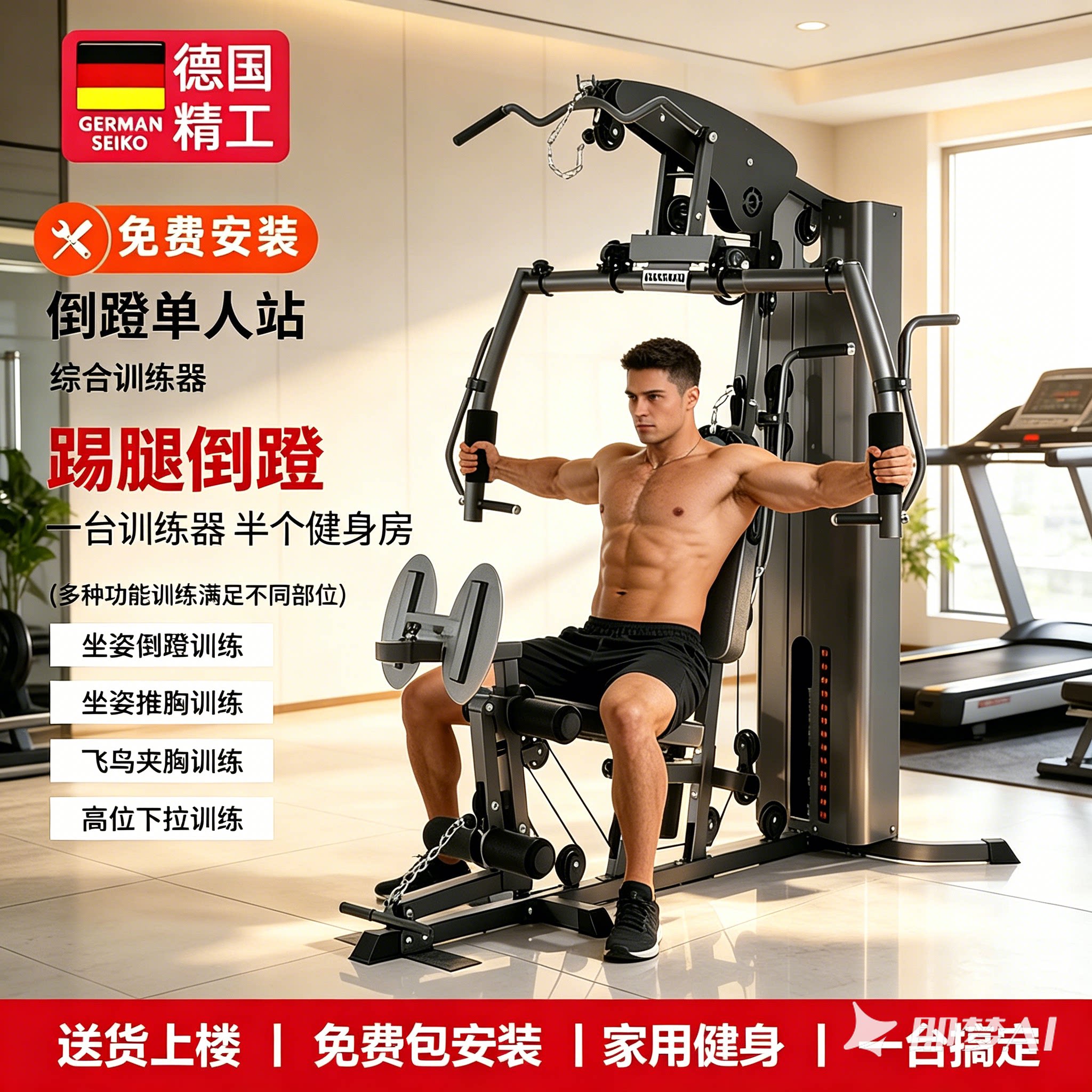 德国综合训练器多功能龙门架健身