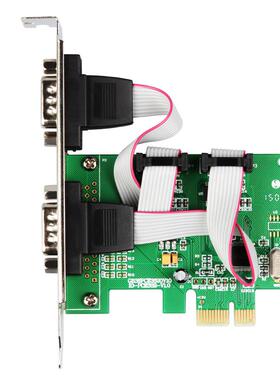 乐扩IO-PCE382-2S工业级PCIe 1X转2口RS232串口卡 WCH382芯片