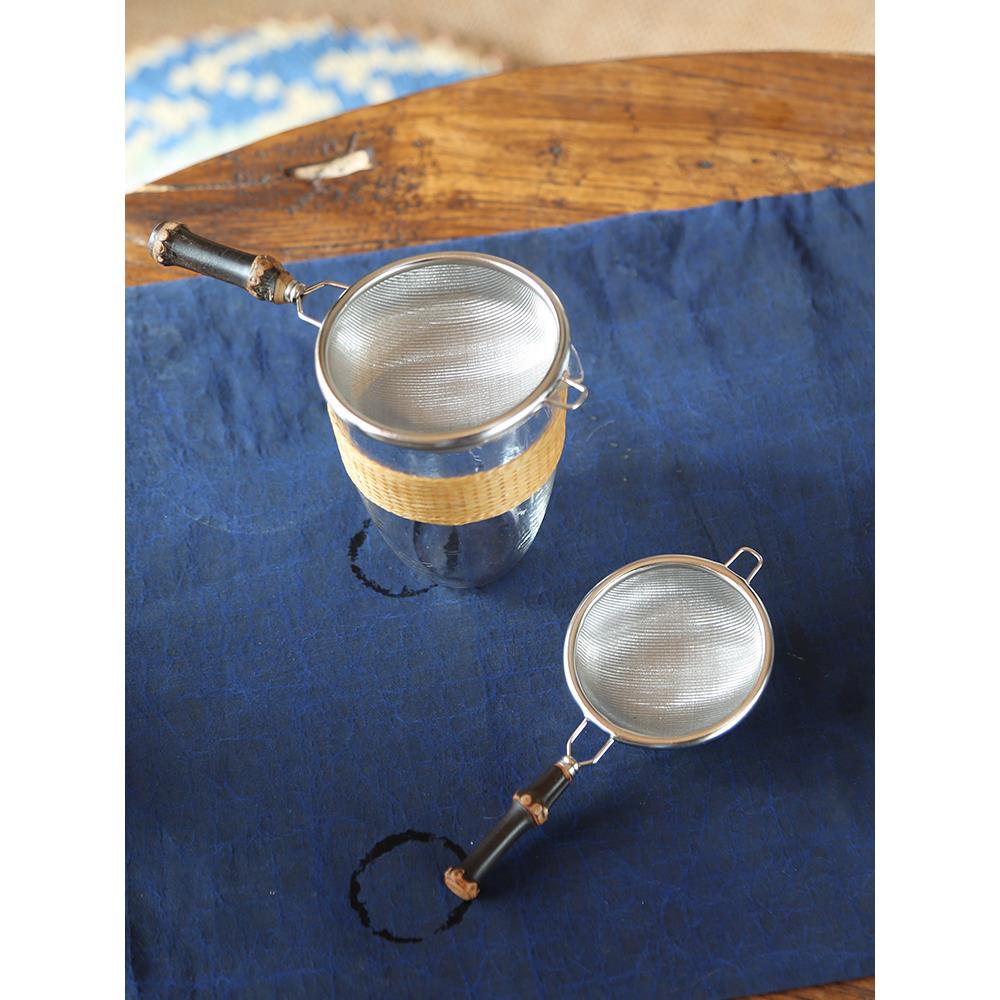 304不锈钢液体抹茶过滤器，茶粉筛，紫竹鞭茶过滤器，功夫茶具，