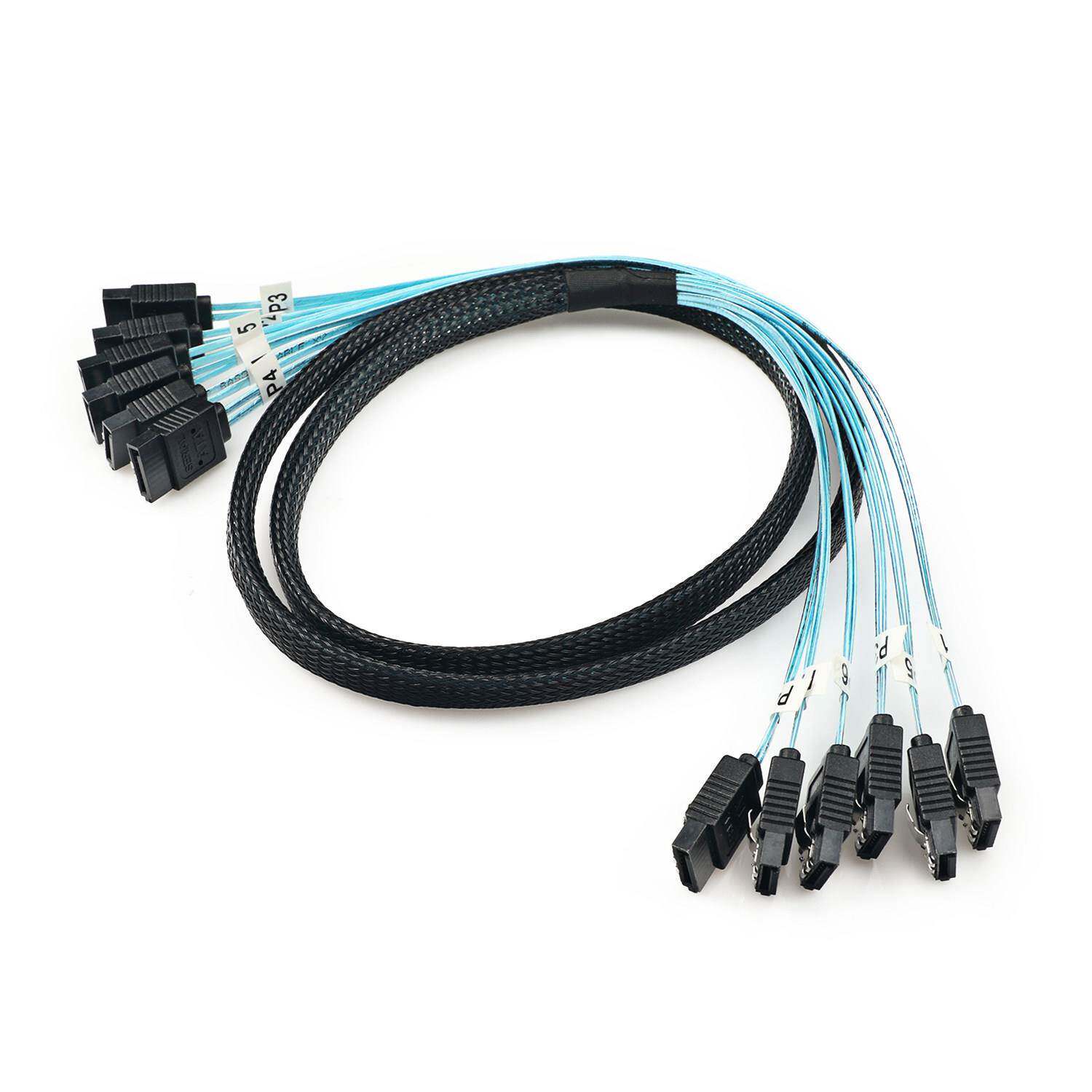 SATA3.0数据线电脑主板接硬盘6Gbps高速串口线6*sata直弯头连接线