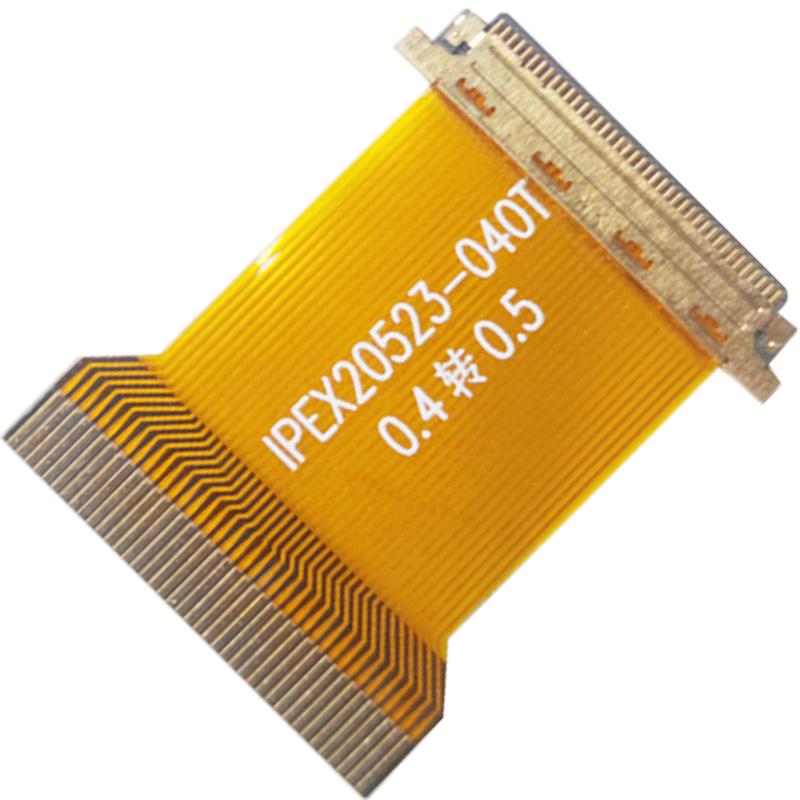 液晶显示屏EDP排线IPEX0.4mm转0.5间距转接延长线ZPE20523-40T30P