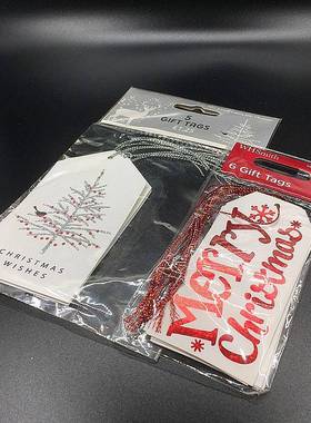 出口圣诞装饰 礼物标签/挂牌/吊卡 Gift-Tages小鸟圣诞树图案