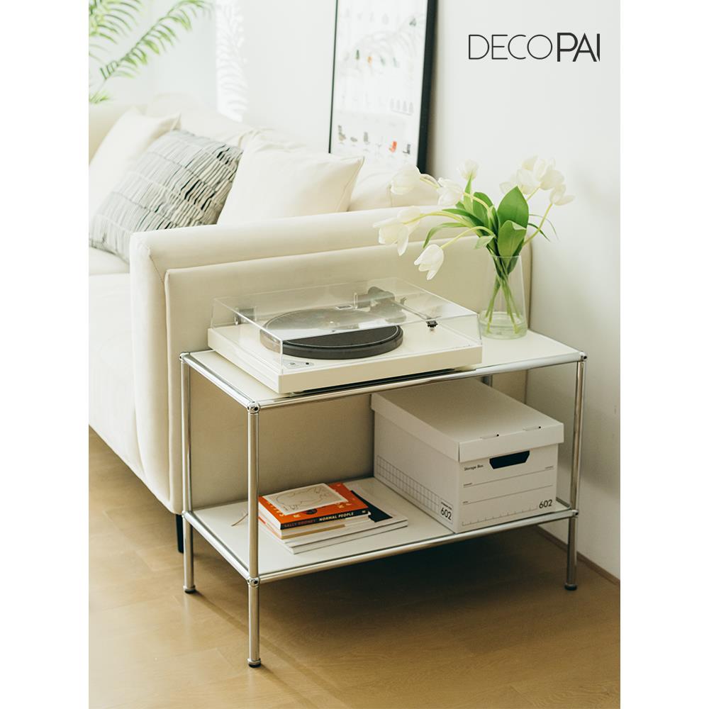 中古金属模块组合置物架现代轻奢不锈钢简约书架多层展示架陈列架