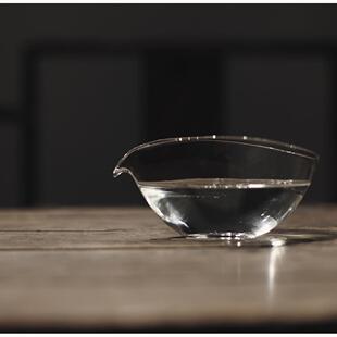 《一叶扁舟》高透玻璃分茶器公道杯茶海 加厚耐热高硼硅绿茶