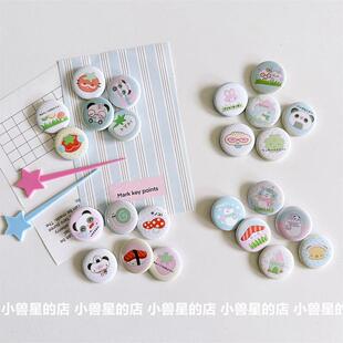 可爱卡通寿司蘑菇雪人迷你25mm小吧唧胸针装饰手账本徽章包包别针