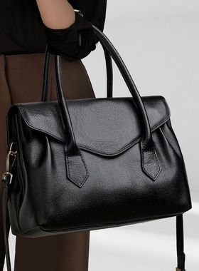 包包2024真皮小众手提包工厂年CCAM女款O黑色流行的高级包包