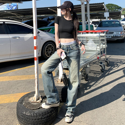 DTFT美式覆古水洗微喇小